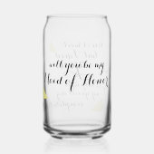 Zal je mijn Maid of Honor Gift Country Wedding zij Blikvorm Glas (Achterkant)