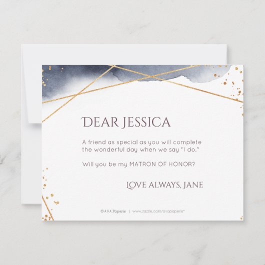 Zal je mijn matron van eer geometrisch zijn? kaart (Achterkant)