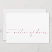 Zal je mijn matron zijn? | Blush roze (Voorkant)