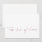 Zal je mijn matron zijn? | Blush roze (Voorkant / Achterkant)