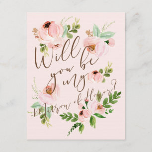 Zal je mijn matron zijn?   Bridesmaid Card Kaart