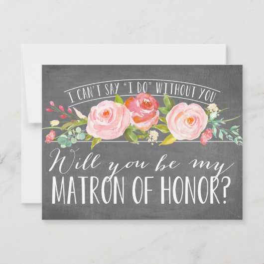 Zal je mijn matron zijn? | Bridesmaid Kaart (Voorkant)