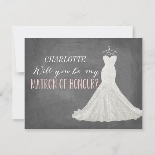 Zal je mijn matron zijn? | Bridesmaid Kaart (Voorkant)