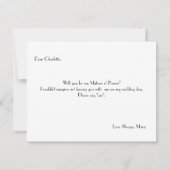 Zal je mijn matron zijn? | Bridesmaid Kaart (Achterkant)