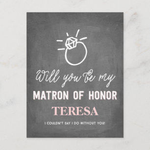 Zal je mijn matron zijn?   Bridesmaid Kaart