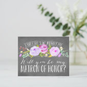 Zal je mijn matron zijn? | Bridesmaid Kaart (Staand voorkant)