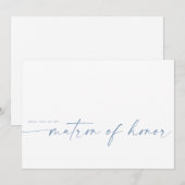 Zal je mijn matron zijn? | Dusty Blue (Voorkant / Achterkant)