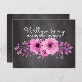 Zal je mijn matron zijn? | Maid of Honor Kaart (Voorkant / Achterkant)