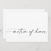 Zal je mijn matron zijn? | Modern minimalist (Voorkant / Achterkant)