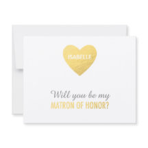 Zal je mijn matron zijn van eer gouden sjabloon?