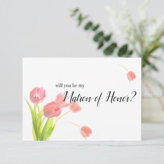 Zal je mijn matron zijn van erge Zachte Roze Tulpe (Staand voorkant)