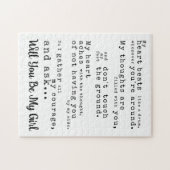 Zal je mijn meisje zijn - Pas liefdesverklaring aa Legpuzzel (Horizontaal)