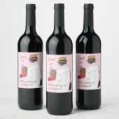 Zal je mijn moderne bruidsmeisje zijn? wijn etiket (Flessen)