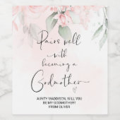 Zal je mijn moeder zijn, nieuwe babyaankondiging? wijn etiket (Enkel label)