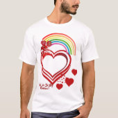 Zal je mijn regenboogValentijn zijn die harten vee T-shirt (Voorkant)