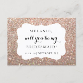 Zal je mijn Roos op de dag van de bruidsdag zijn? Kaart