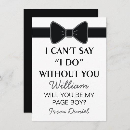 Zal je mijn Stropdas van de zwarte poot zijn? Kaart (Voorkant / Achterkant)