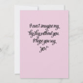 Zal je mijn uitnodiging zijn? (Achterkant)