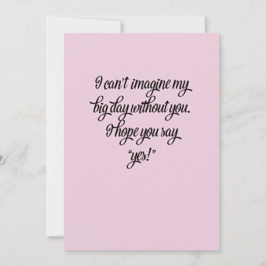 Zal je mijn uitnodiging zijn? (Achterkant)