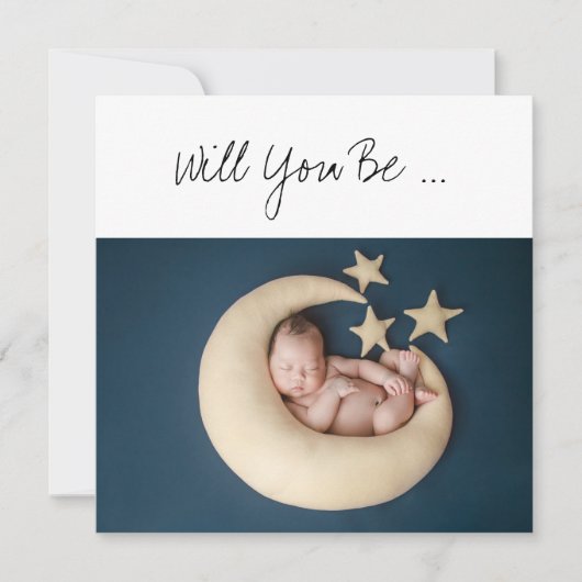 Zal je mijn vader Baby op Moon Foto invoegen? Kaart (Voorkant)