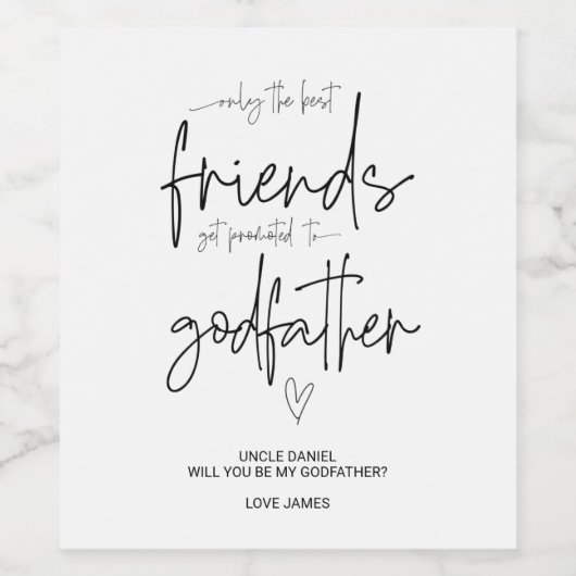 Zal je mijn vader zijn die Baby aanmaning vraagt? Wijn Etiket (Enkel label)