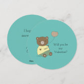 Zal je mijn Valentijn Blauwgroen zijn? Feestdagenkaart (Voorkant / Achterkant)