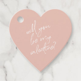 Zal je mijn Valentijn roze hart geschenk Bedankjes Labels