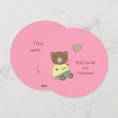 Zal je mijn Valentijn roze zijn? Feestdagenkaart (Voorkant / Achterkant)