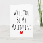 Zal je mijn Valentijn Vriendin van het rode hart z Feestdagen Kaart (Voorkant)