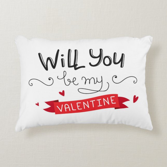 Zal je mijn Valentijn zijn? Accent Kussen (Voorkant)