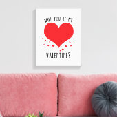 Zal je mijn valentijn zijn? canvas afdruk (Insitu (Woonkamer))