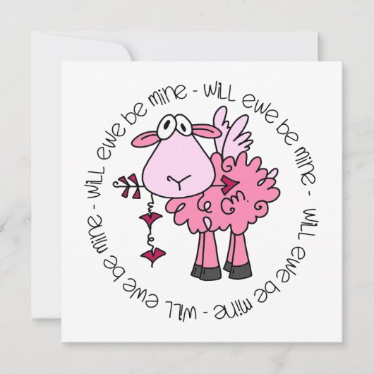 Zal je mijn Valentijn zijn? Feestdagenkaart (Voorkant)