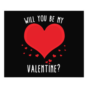 Zal je mijn valentijn zijn? foto afdruk