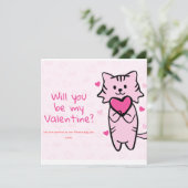 Zal je mijn Valentijn zijn? Kaart (Staand voorkant)