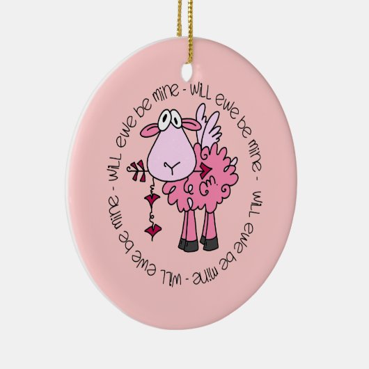 Zal je mijn Valentijn zijn? Keramisch Ornament (Rechts)