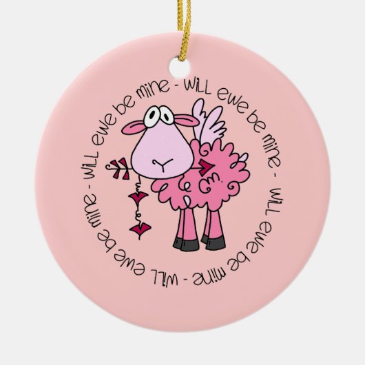 Zal je mijn Valentijn zijn? Keramisch Ornament (Voorkant)