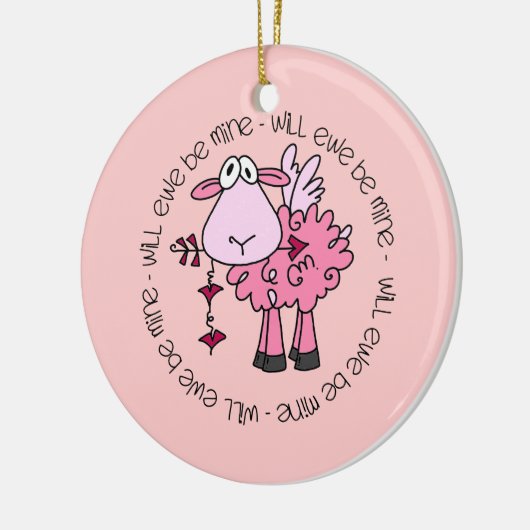 Zal je mijn Valentijn zijn? Keramisch Ornament (Links)