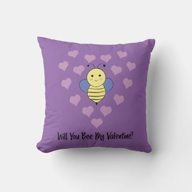 Zal je mijn Valentijn zijn? Kussen (Voorkant)