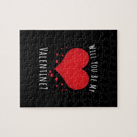 Zal je mijn valentijn zijn? legpuzzel (Horizontaal)