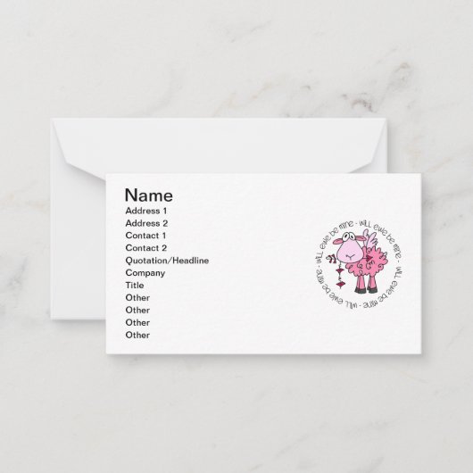 Zal je mijn Valentijn zijn? Notitiekaartje (Voorkant)