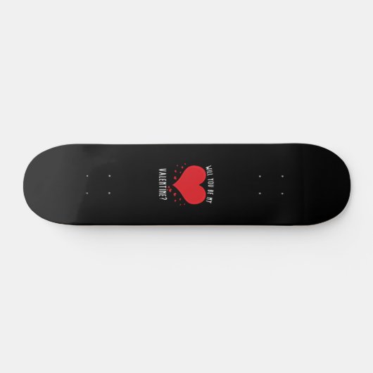 Zal je mijn valentijn zijn? persoonlijk skateboard (Horizontaal)