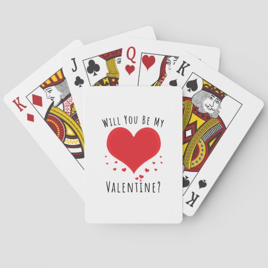 Zal je mijn valentijn zijn? pokerkaarten (Achterkant)