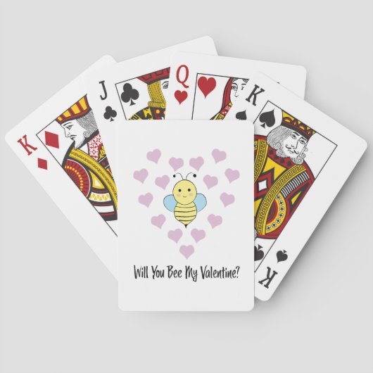 Zal je mijn Valentijn zijn? Pokerkaarten (Achterkant)