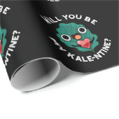 Zal je mijn Valentijn zijn, Pun Dark BG Cadeaupapier (Rol Hoek)