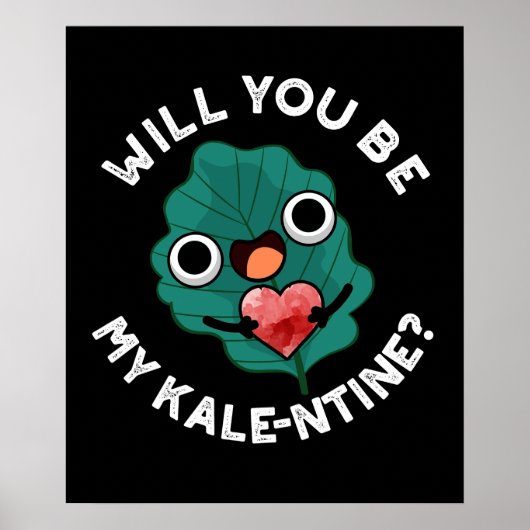 Zal je mijn Valentijn zijn, Pun Dark BG Poster (Voorkant)