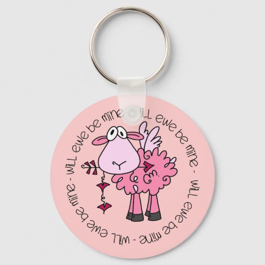 Zal je mijn Valentijn zijn? Sleutelhanger (Voorkant)