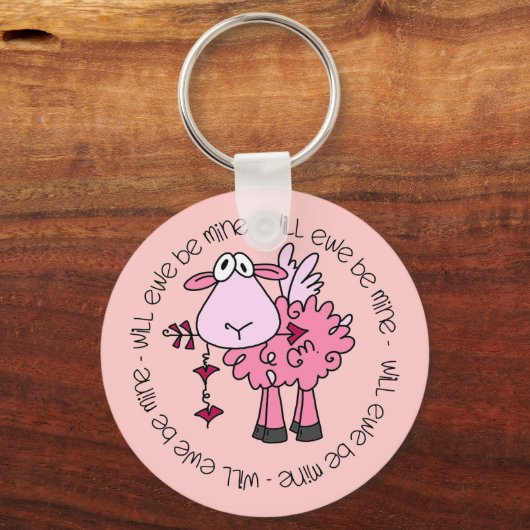 Zal je mijn Valentijn zijn? Sleutelhanger (Voorkant)