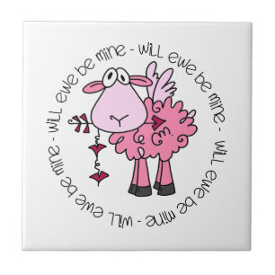 Zal je mijn Valentijn zijn? Tegeltje