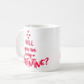 ZAL JE MIJN VALENTIJN ZIJN? Valentijnsdag cadeau? Koffiemok (Voorkant links)