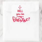 ZAL JE MIJN VALENTIJN ZIJN? Valentijnsdag cadeau? Vierkante Sticker (Tas)